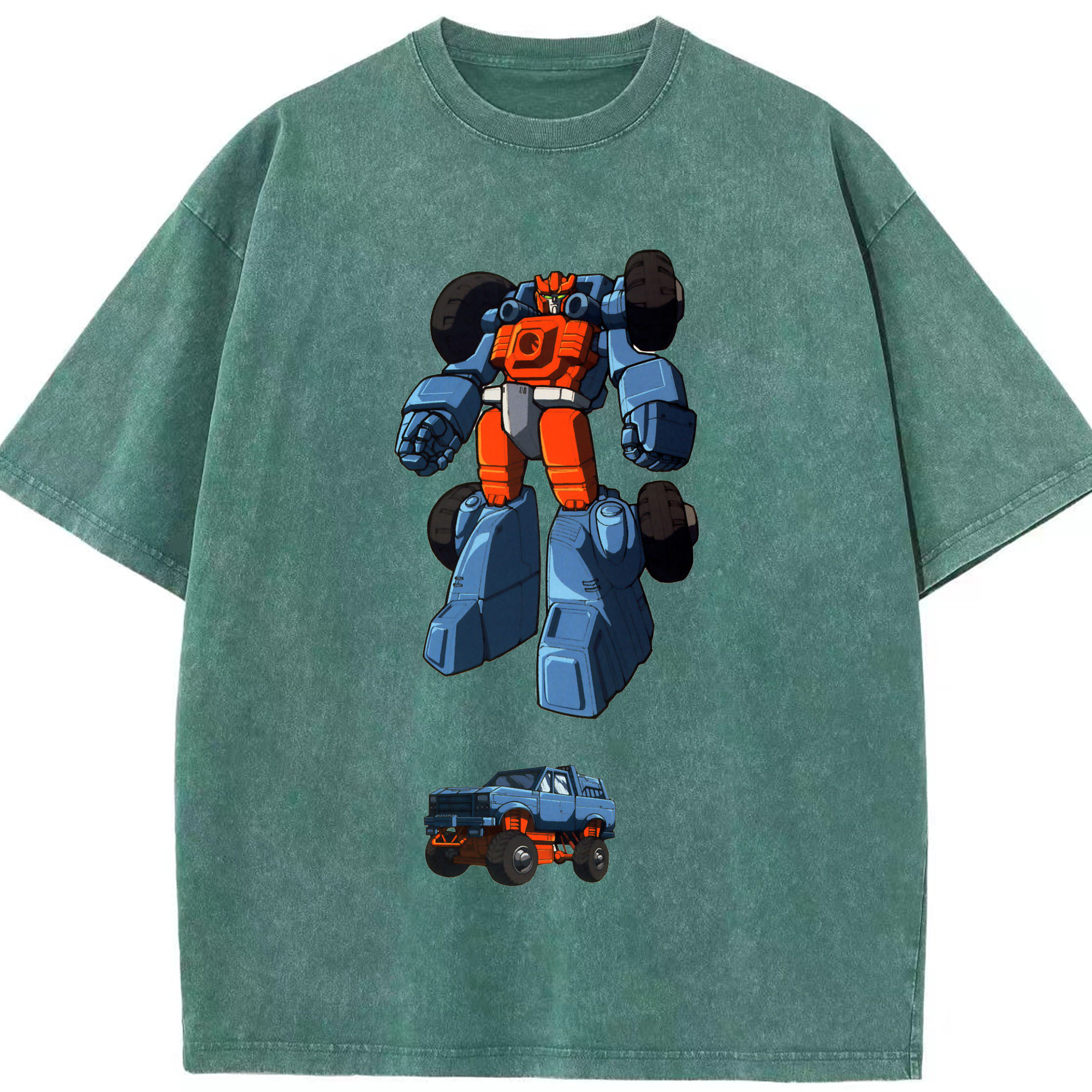 （画像用）  綿100% ヴィンテージ風 半袖Tシャツ（フロントプリント）